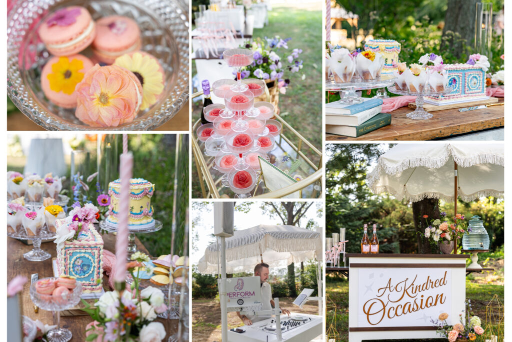 A garden party at Founder's Grove with floral designs provided by Leigh Florist of Audubon, NJ