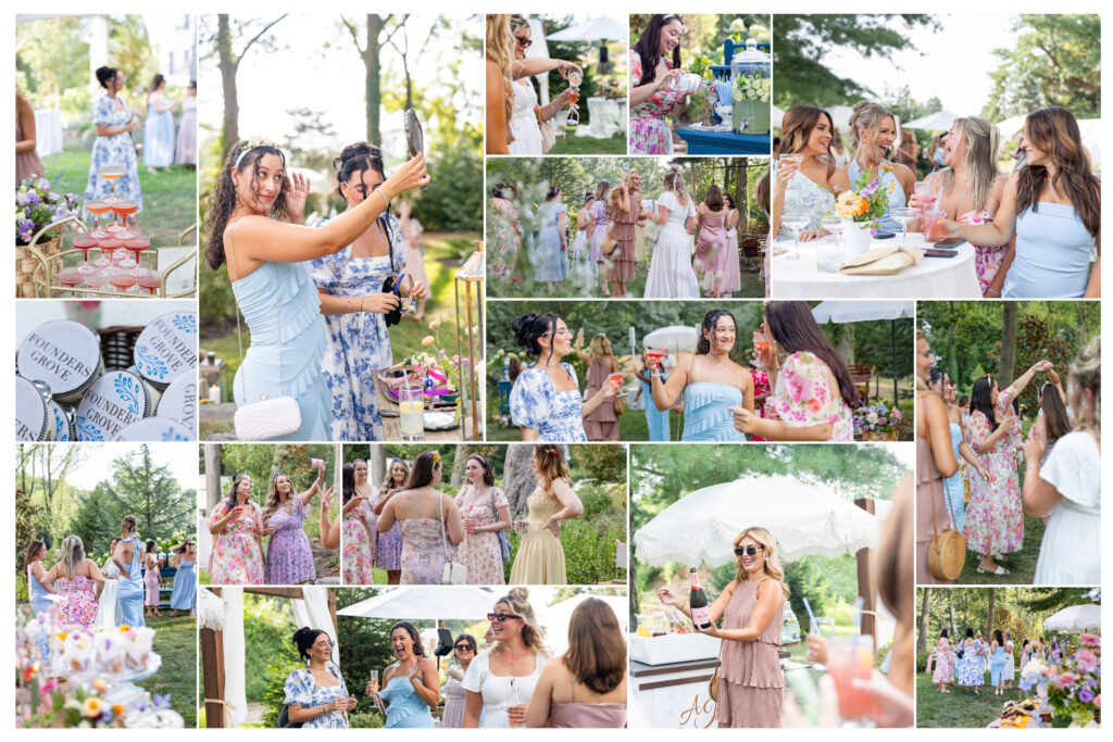 A garden party at Founder's Grove with floral designs provided by Leigh Florist of Audubon, NJ